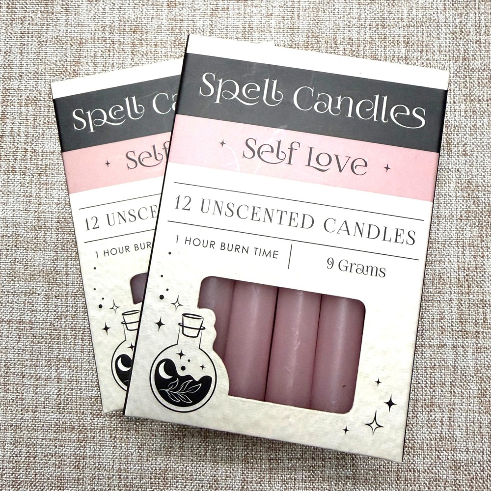 24 Pink Spell Candles, Ritual Candles, Attract Love, Candle Magic